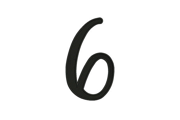 6 Number: A Clean, Versatile Embroidery Design for School & Everyday Projects