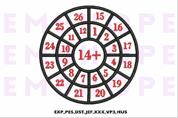 Addition Wheel 14: A Bright, Business-Ready Embroidery Design