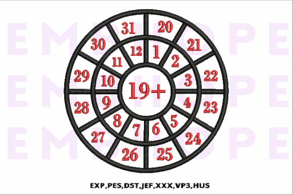 Addition Wheel 19: A Bright, Playful Embroidery Design for Meaningful Gifts
