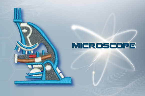 Microscope Embroidery Design