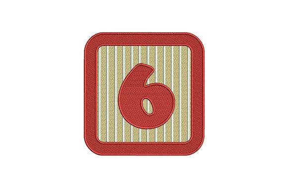 Red Frame 6 Number: Clean, Bold & Booth-Ready