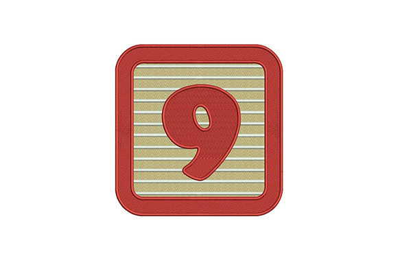 Red Frame Nine Number